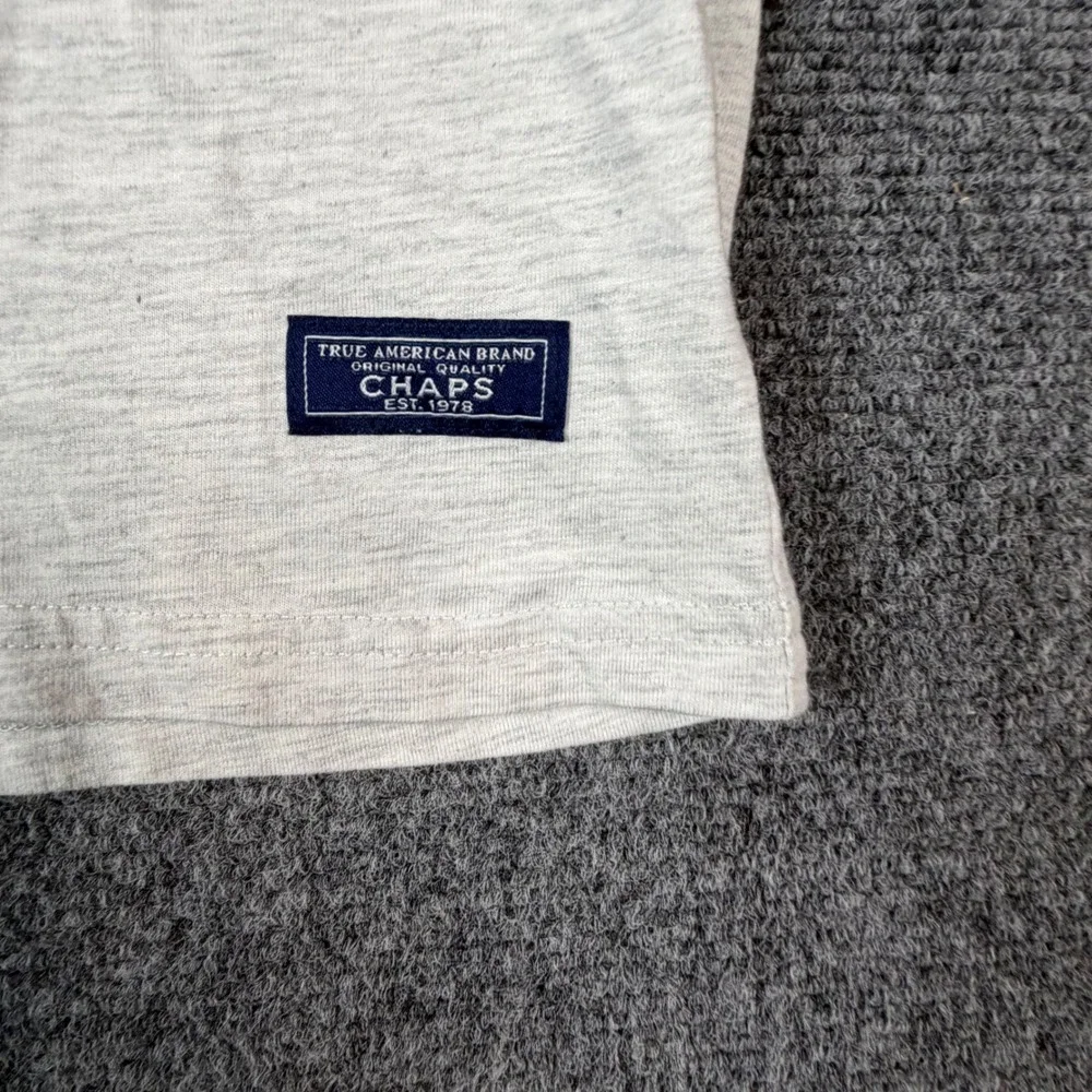 Chaps Mens Size M Sleep Shirt Gray Heathered Crew Neck Short Sleeve Pajama Top